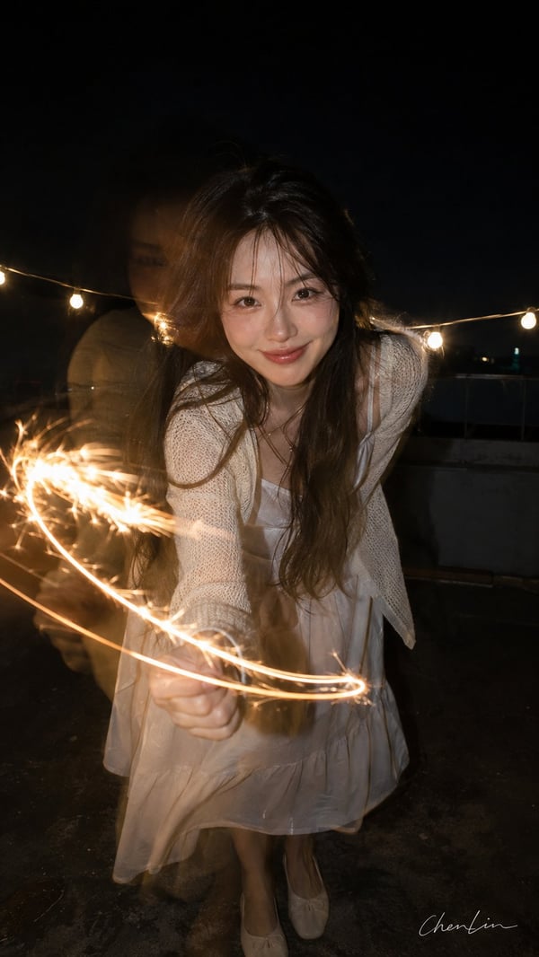 夜台仙女棒光绘 图 1