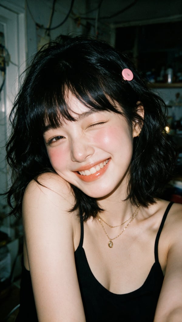 金链眨眼少女 图 1
