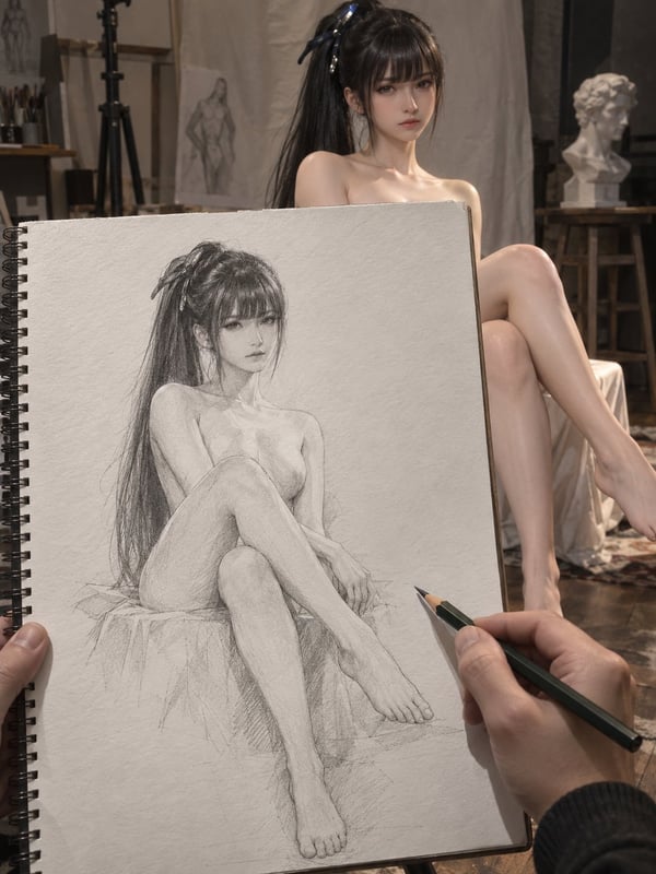 铅笔素描·画中伊芙 图 1