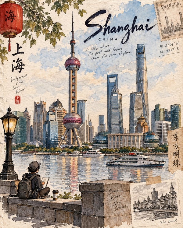 旅行速写·地标手绘 图 1