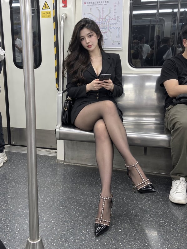 地铁通勤·西装翘腿 图 1