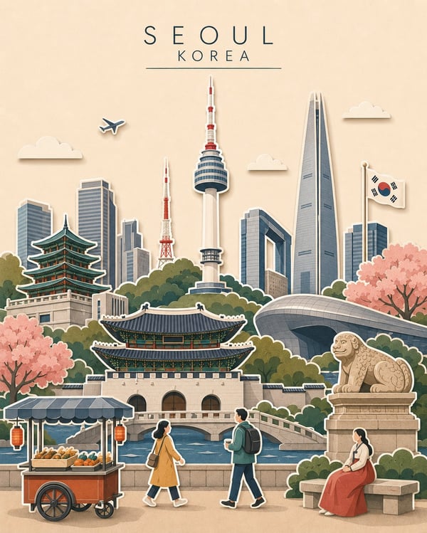 城市剪纸插画模板 图 3