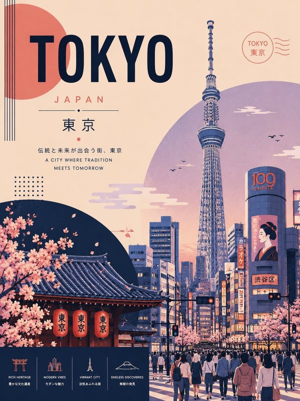 雪之札幌复古海报 图 1