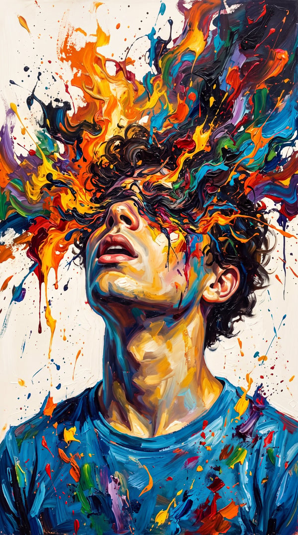油画抽象意识爆发 图 1