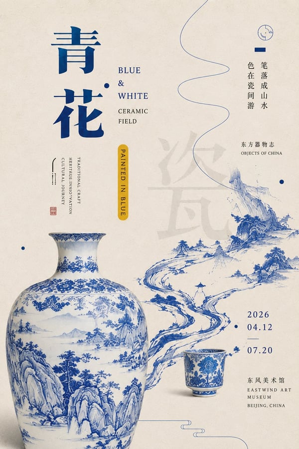 东方器物·线稿穿插海报 图 2