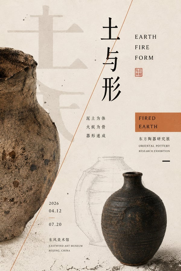 东方器物·线稿穿插海报 图 3