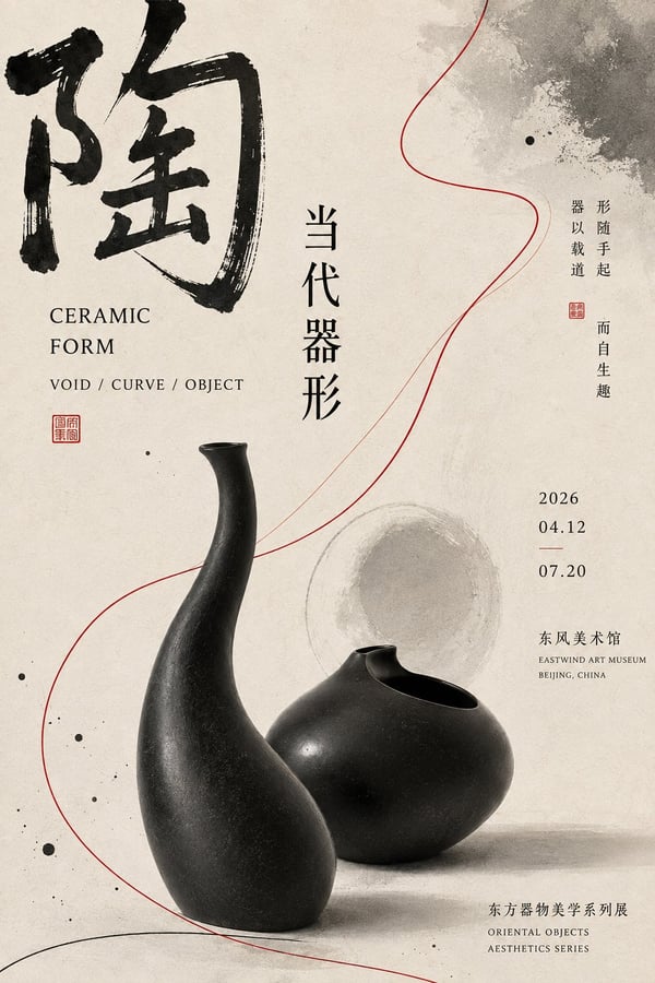 东方器物·线稿穿插海报 图 4