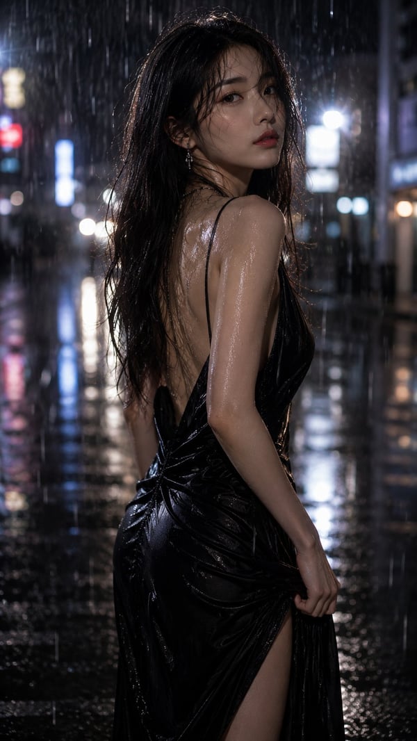 首尔雨夜黑裙 图 1