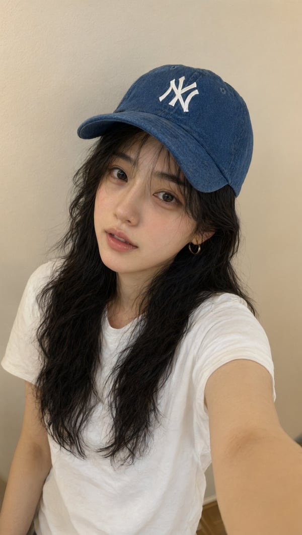 棒球帽少女自拍 图 2