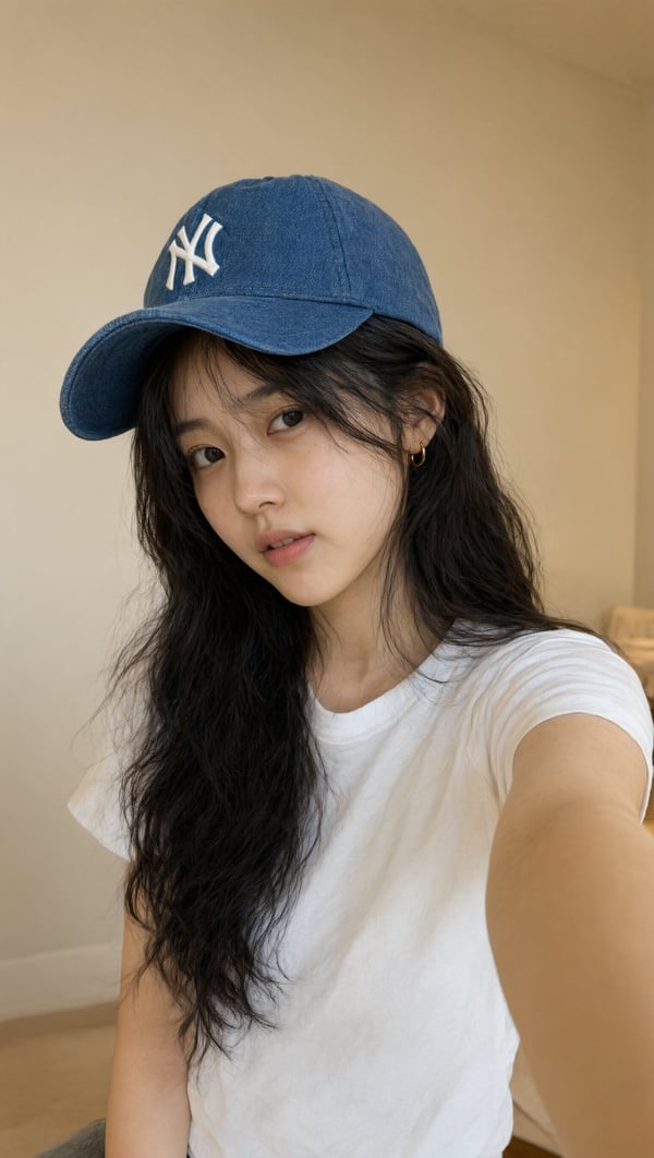 棒球帽少女自拍 图 4