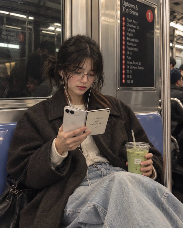 地铁折叠屏抹茶时刻 图 1