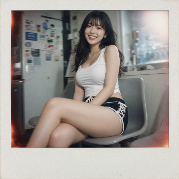 洗衣店宝丽来牛仔少女 图 2
