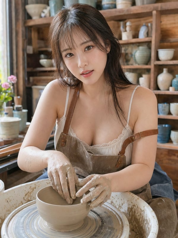 陶艺女老师 图 1