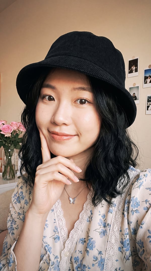 渔夫帽下的温柔少女 图 1